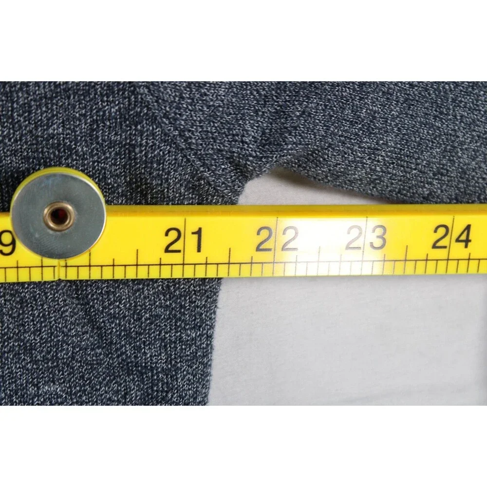 Banana Republic Hoodie Men's Large Gray Henley Pullover Long Sleeve Sweatshirt
